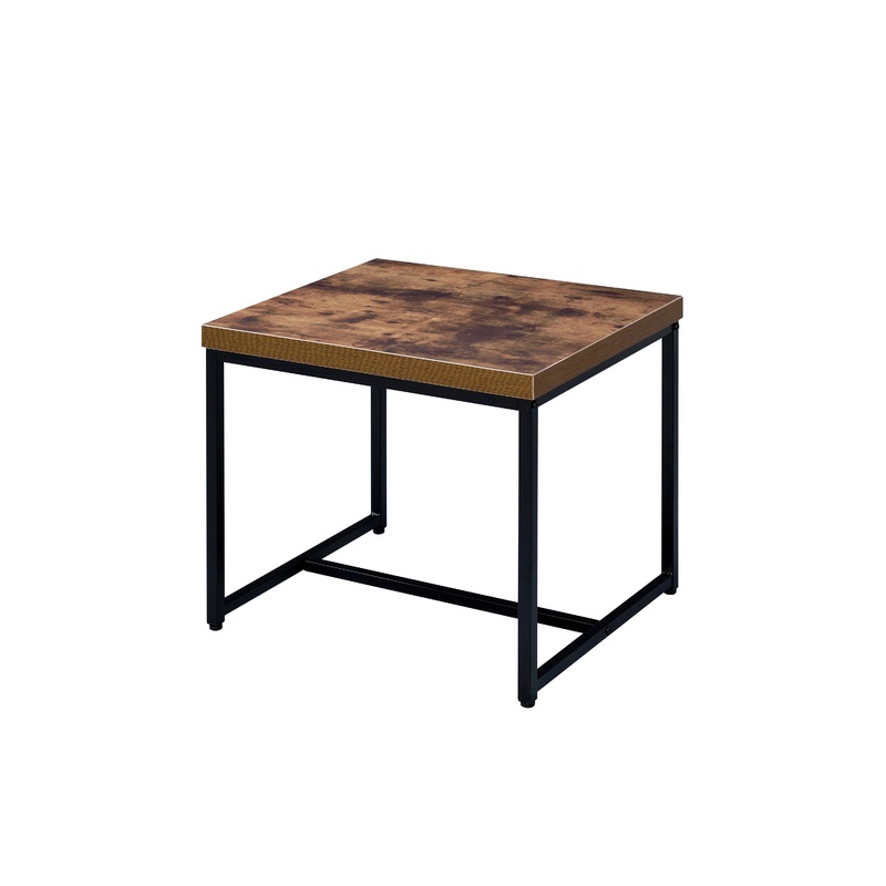 Bob – End Table – Weathered Oak / Black