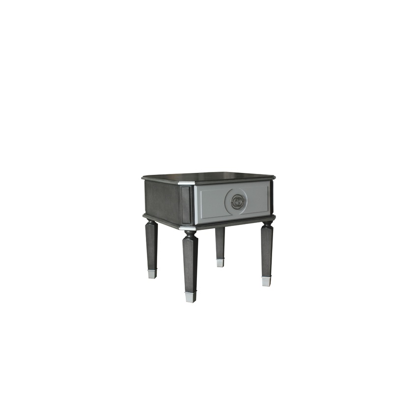 House Beatrice – End Table – Charcoal / Light Gray