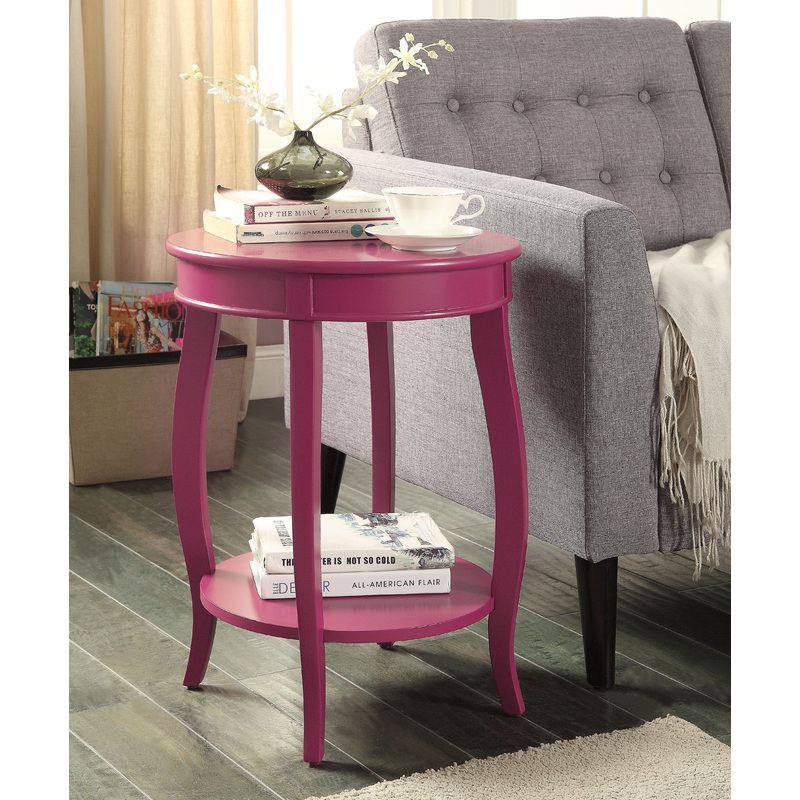 Aberta – Accent Table With 1 Layer Of Storage – Purple