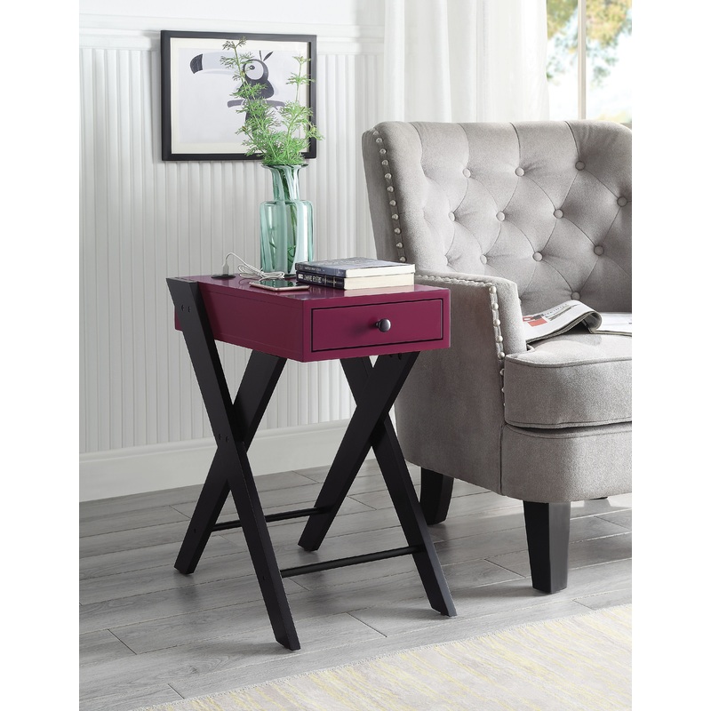 Fierce – Accent Table With Built – In USB Port