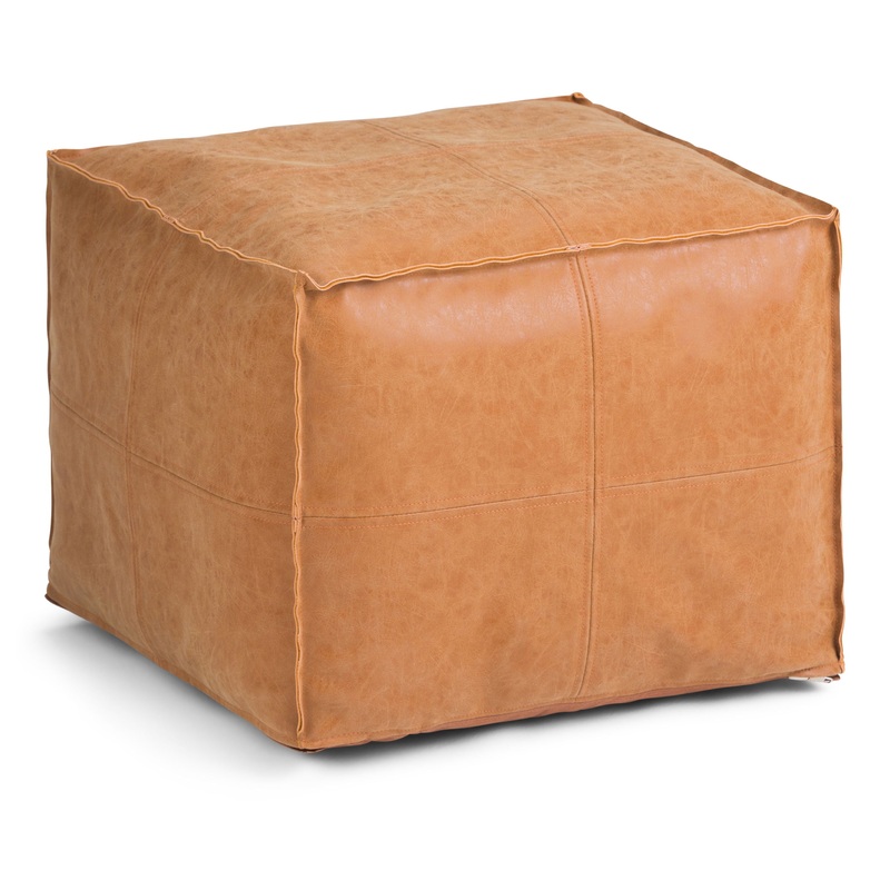 Brody – Versatile Square Pouf|Gray|Light Blue|Dark Gray|Dark Brown