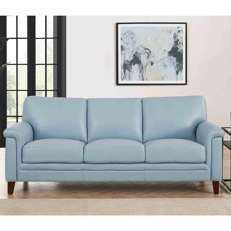 Westcott – Leather Sofa|Light Blue|Beige