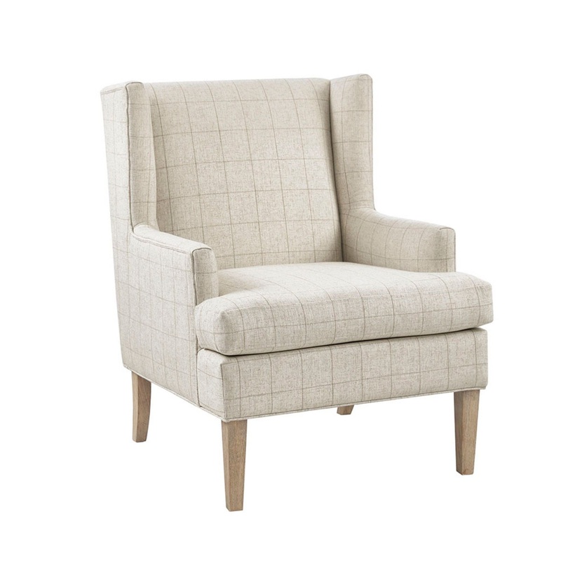 Farmhouse Style Accent Chair – Beige