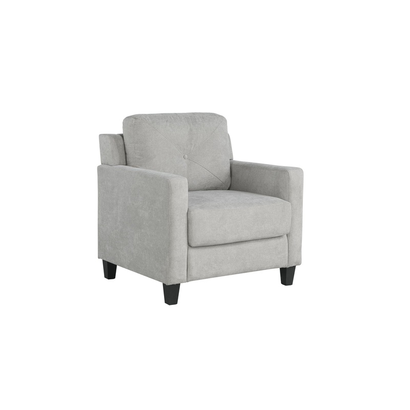 Horatio – Chenille Chair|Gray|Blue