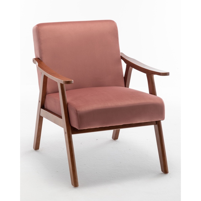Accent Chair, Classic Mid Century Modern For Extra Seating – Rose