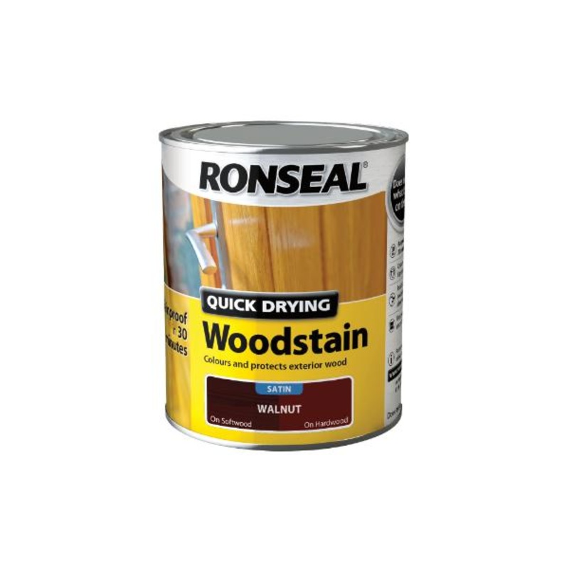 Ronseal Quick Dry Woodstain Satin Walnut 750ml