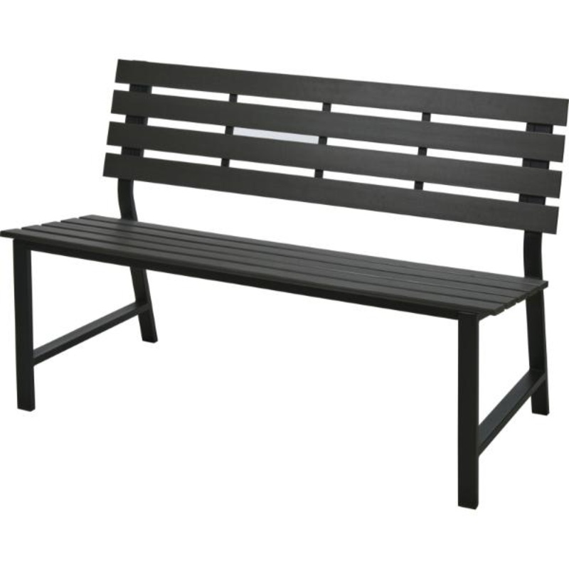 Black Polywood Garden Bench