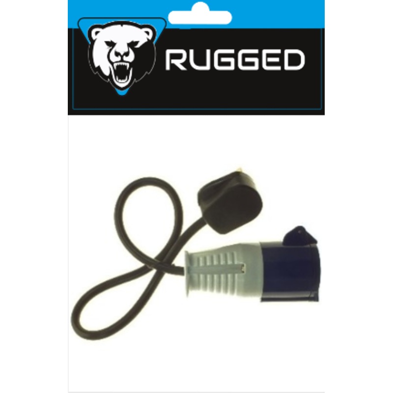 Rugged 16 Amp Blue Plug And 13 Amp Plug Top