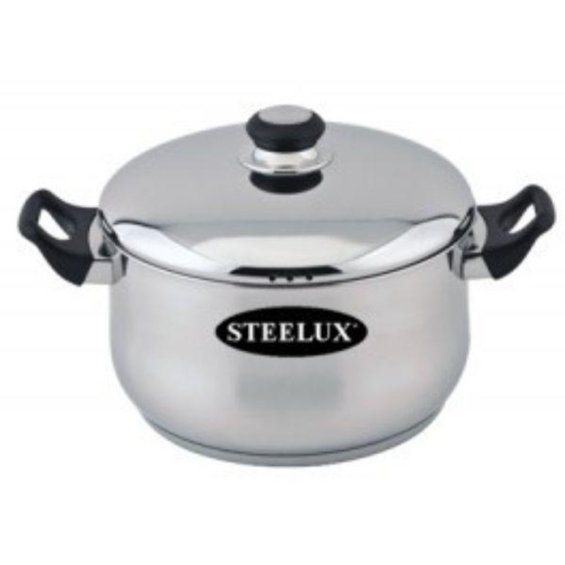 Steelex 22Cm Casserole & Lid 8.8In