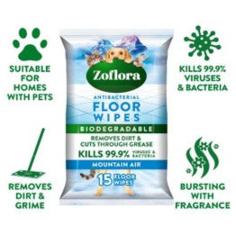 Zoflora Mountain Air Pet Floor Wipes