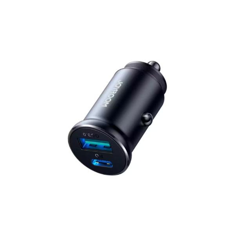 Joyroom 30W Mini Dual Port Fast Car Charger Black