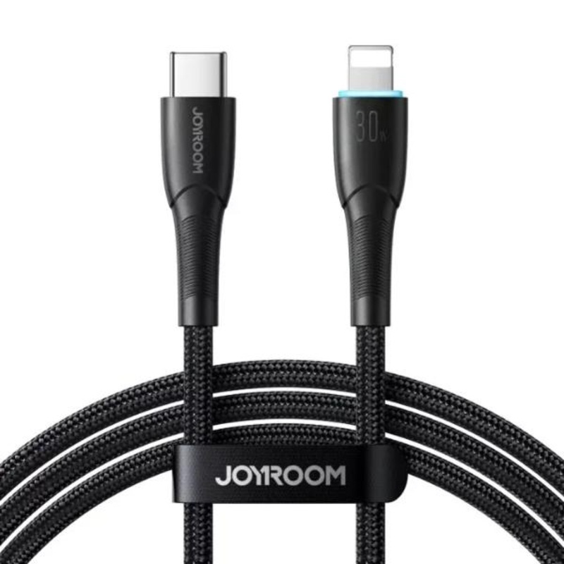 Joyroom SA28 30W Braided Nylon Cable C-Light 2m Black