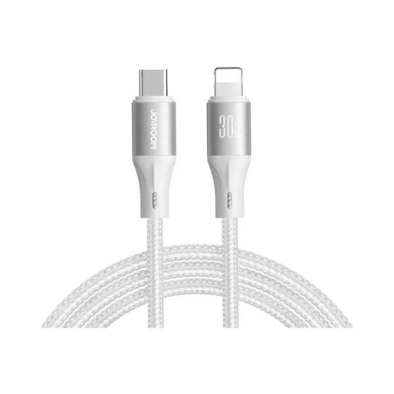 Joyroom SA28 30W Braided Nylon Cable C-Light 2m White
